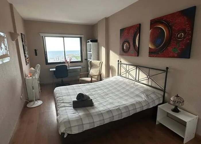 Apto Increible, Acogedor, Luminoso De Ambiente Muy Relajante Con Excelentes Vistas Y Servicios/ Amazing With Sunset Lovely Views 아데제