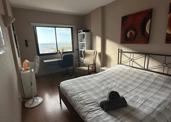 Apto Increible, Acogedor, Luminoso De Ambiente Muy Relajante Con Excelentes Vistas Y Servicios/ Amazing With Sunset Lovely Views * 아데제